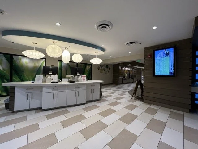 Lobby of EVEN Hotel in Norwalk, Connecticut.