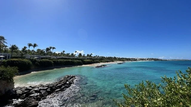 Barnes Bay from an overlook at the Four Seasons Anguilla