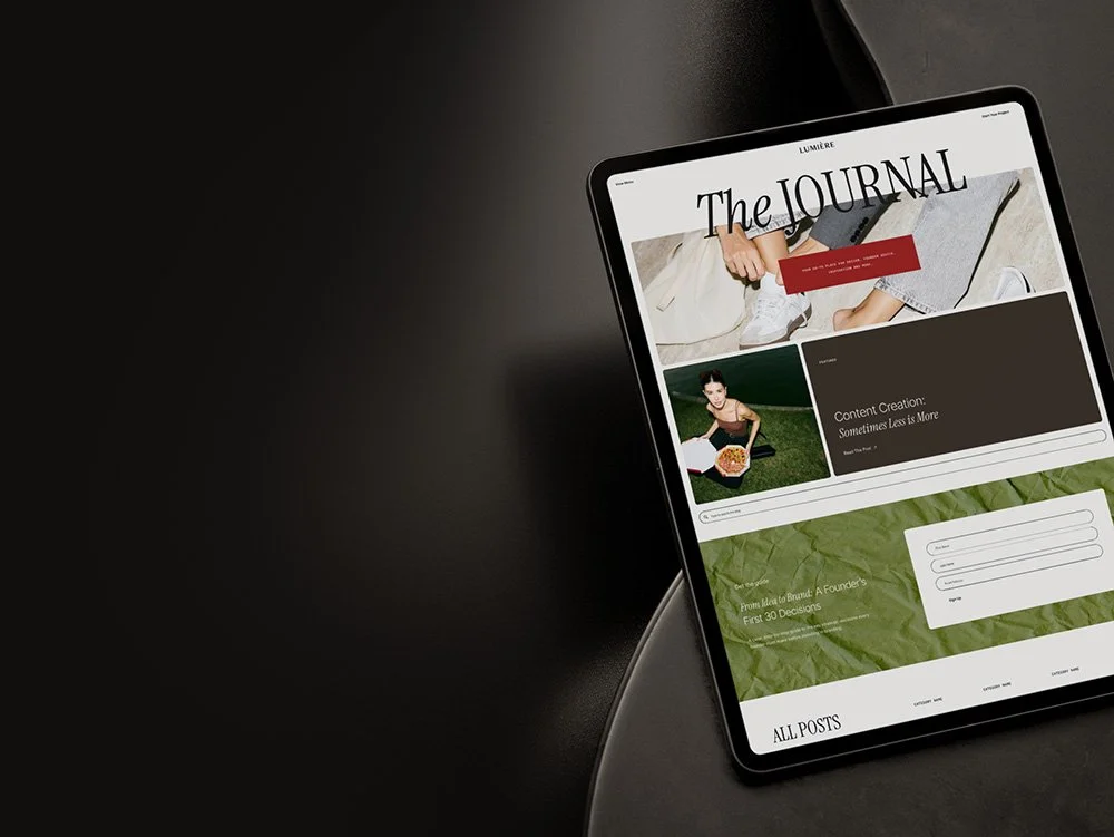 Squarespace template customised by The Styled Square design service