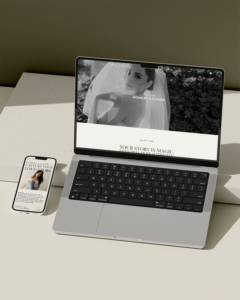 Althea Squarespace template mockup for photographers