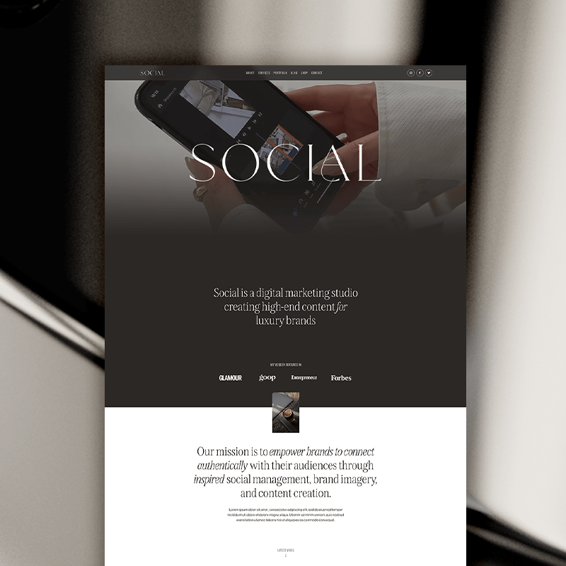 The Styled Square | Premium Squarespace Website Templates