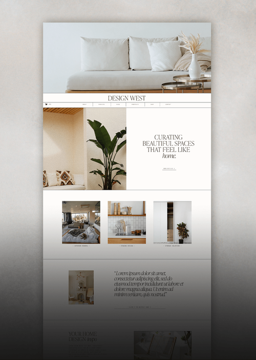 Design West | Squarespace 7.1 Website Template — The Styled Square ...