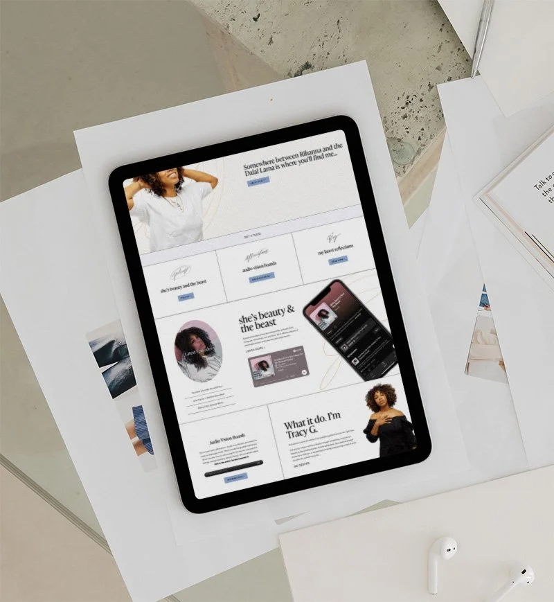 Client website design result — Tracy G. Styled Website Service