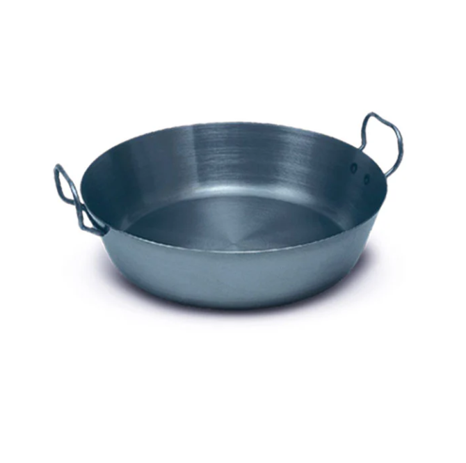 Geschmiedete Eisenpfanne | Bratpfanne mit 2 Griffen