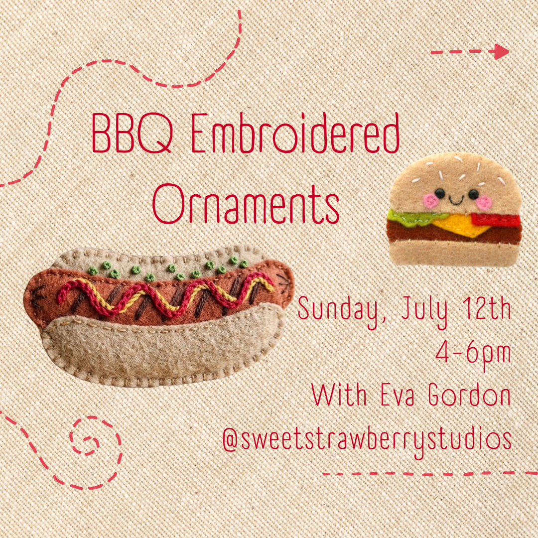 BBQ Embroidered Ornaments