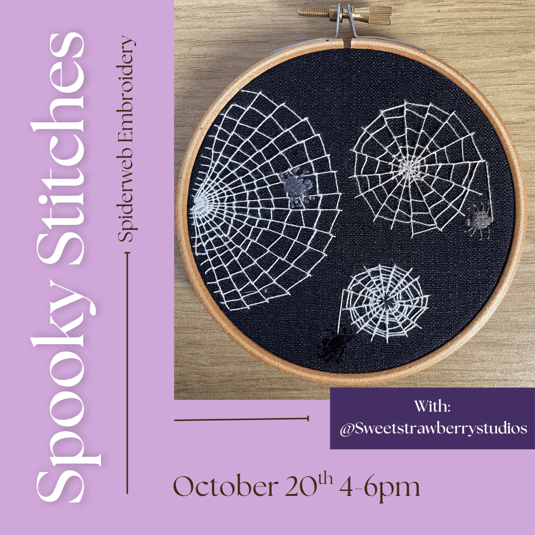 Spooky Stitches: Spiderweb Embroidery