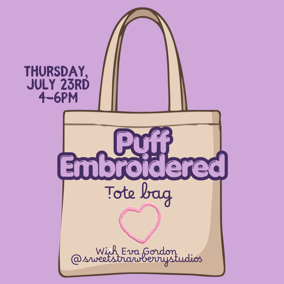 Puff Embroidered Tote Bags