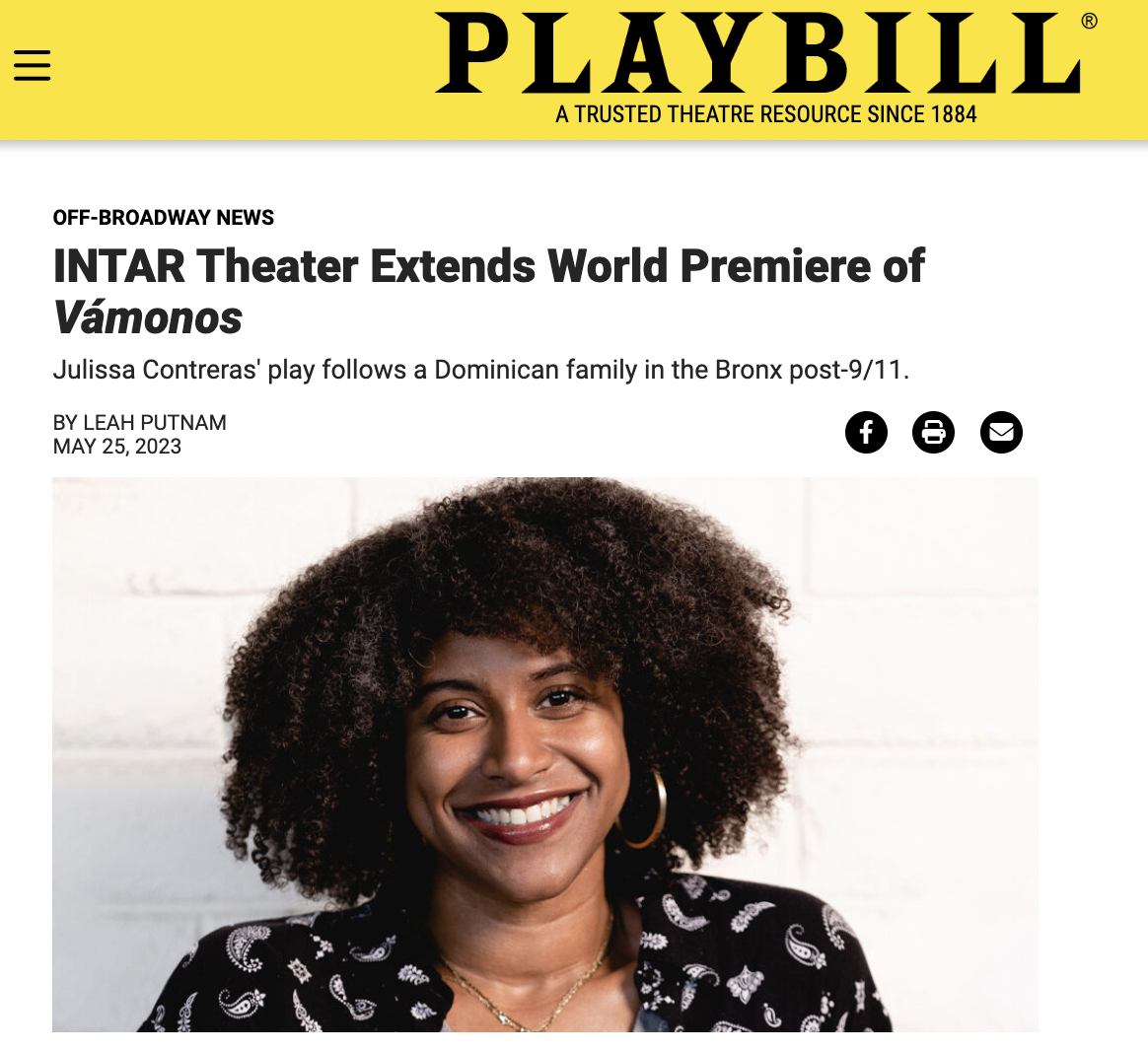 Playbill: INTAR extends world premiere of VÁMONOS