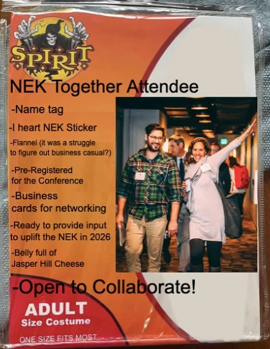 We couldn’t help ourselves! 👻Register today and get your “costumes” ready for the NEK Together gathering on Nov. 18. Have a safe and happy Halloween! Register with link in bio 🎃