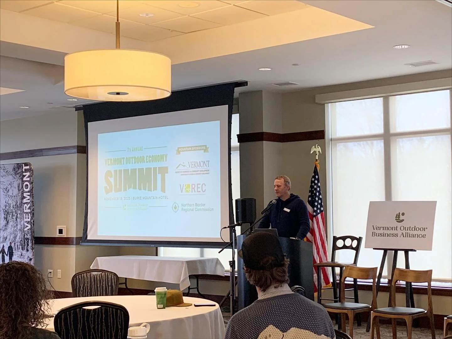 What a day at the @vtoutdoorbusinessalliance Outdoor Economy Summit hosted right here in @vermonts_northeast_kingdom at our very own @burkemountainofficial 

New owner Jon Schaefer kicked things off with a warm welcome, followed by Governor @philscot