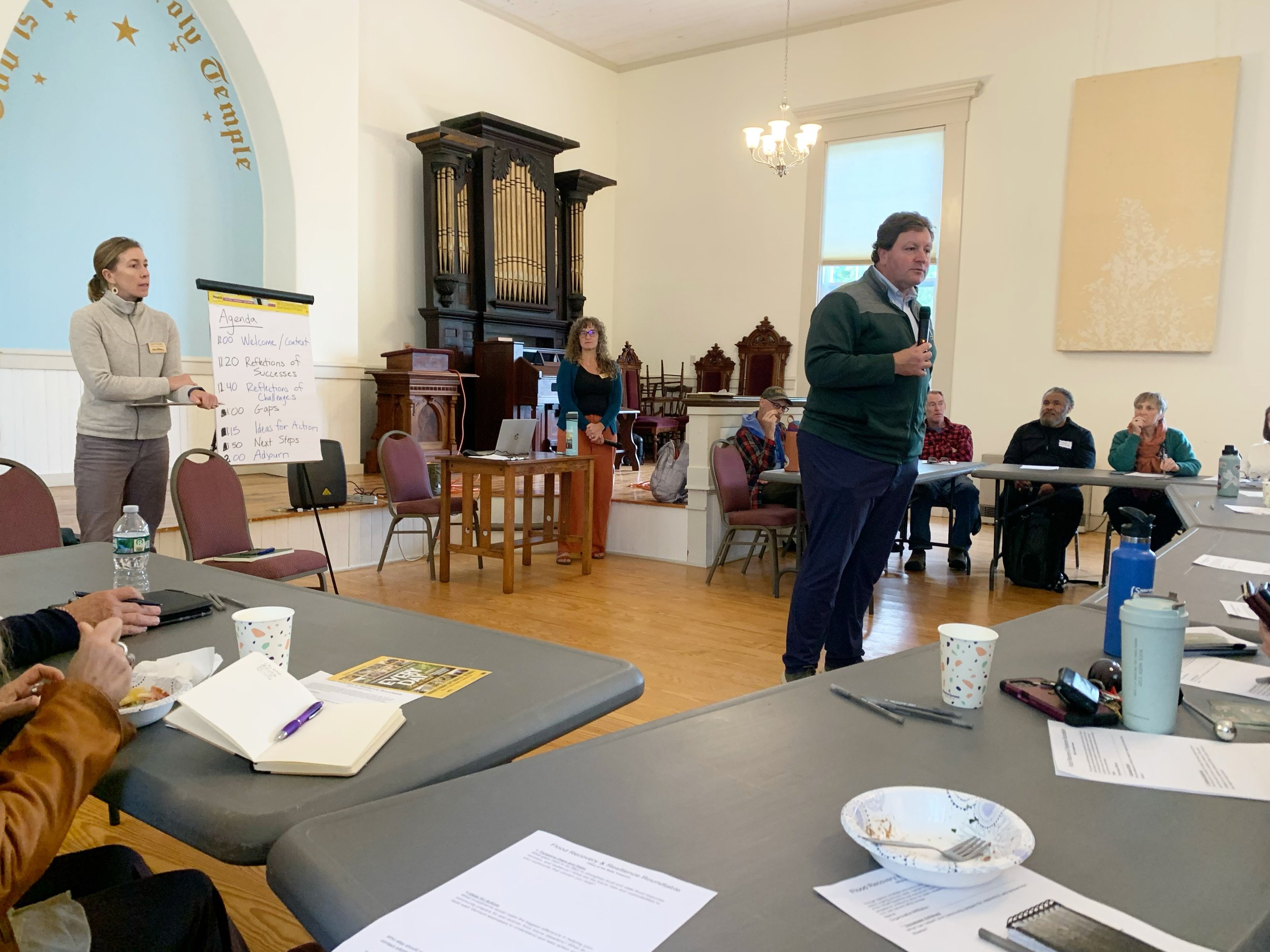 @vttreasurer Mike Pieciak visited Lyndonville this week as a stop on the Flood Resilience &amp; Recovery Tour. He hosted a roundtable discussion at the York Street meeting house focused on the local impacts of flooding and what communities need to re