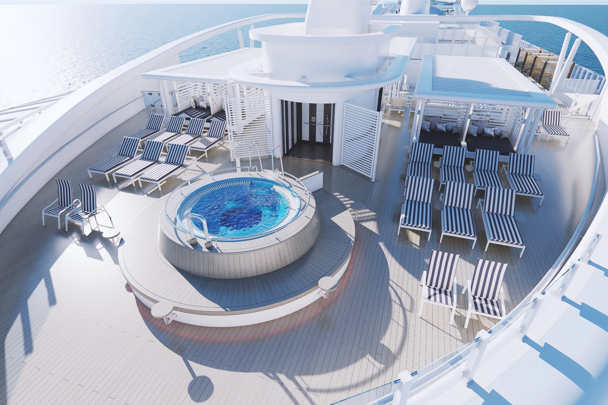 Das VIP Deck auf der Costa Toscana