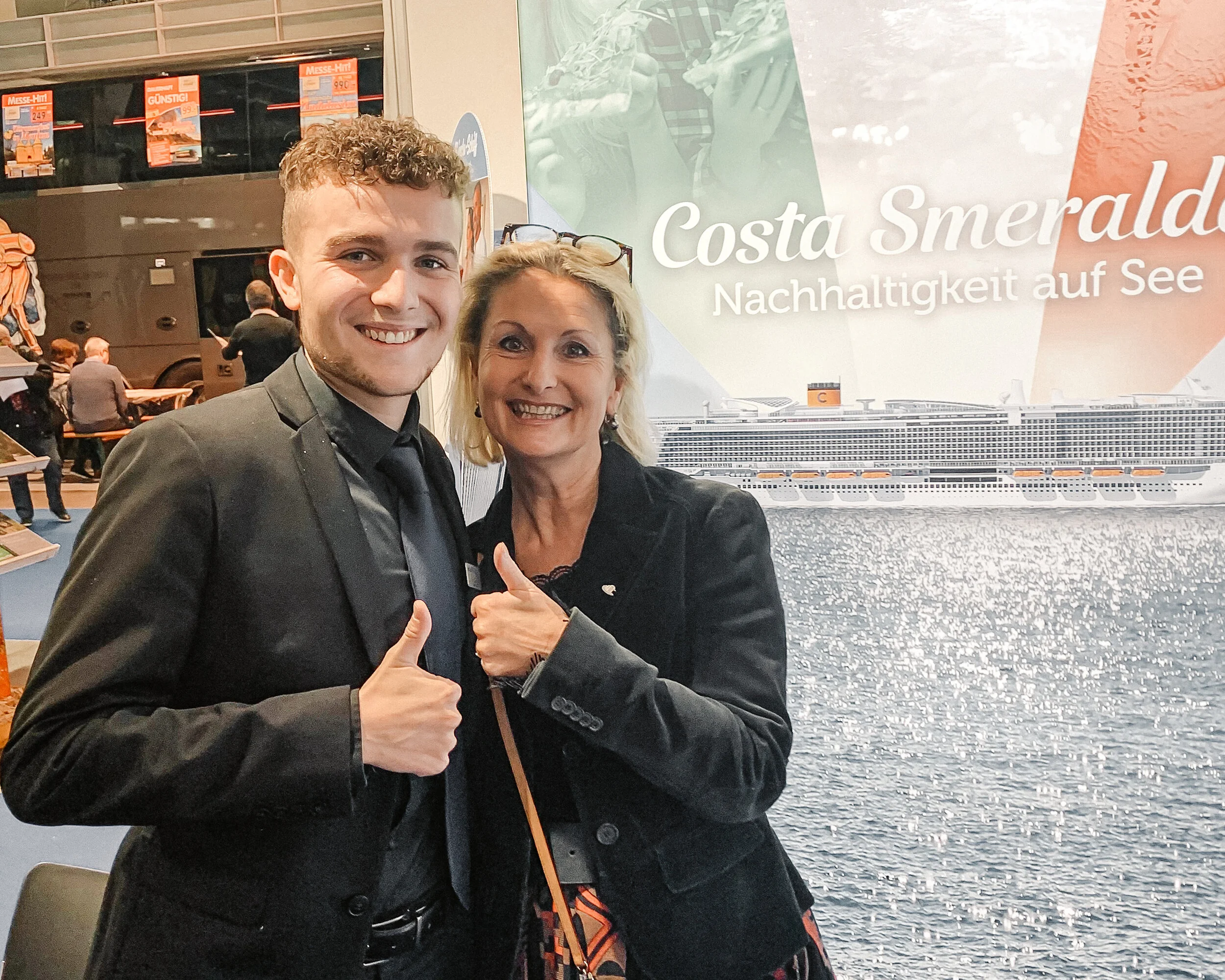 Dario Cremona und Ulrike Soukop an der Ferienmesse in Zürich im Januar 2020.