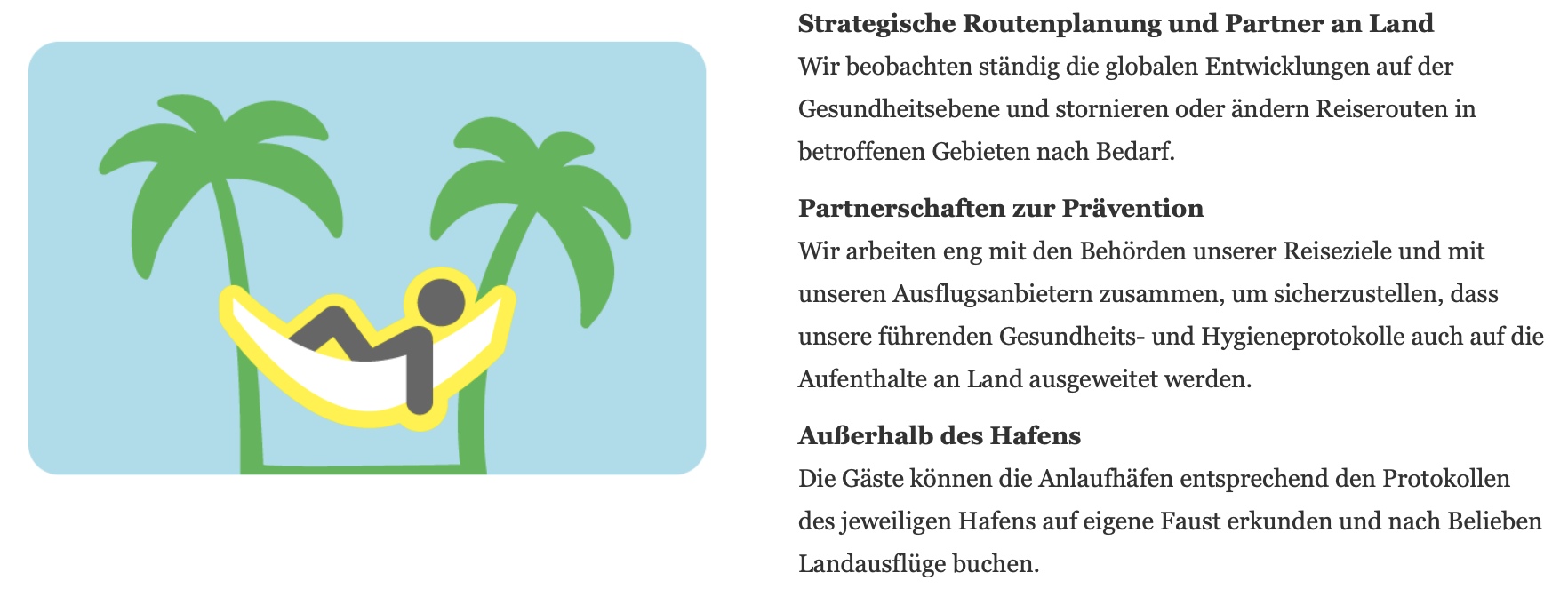 Aktuelle Bestimmungen auf Bezug der Landausflüge gemäss Norwegian Cruise Line.