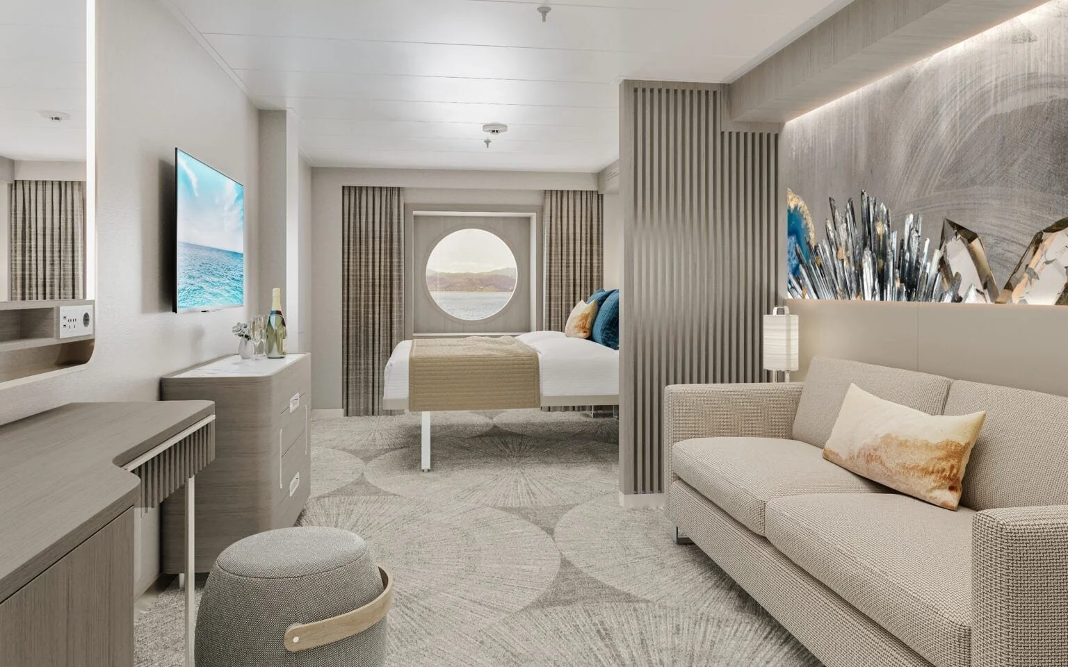  Eine Aussenkabine an Bord der Norwegian Prima ©Norwegian Cruise Line 