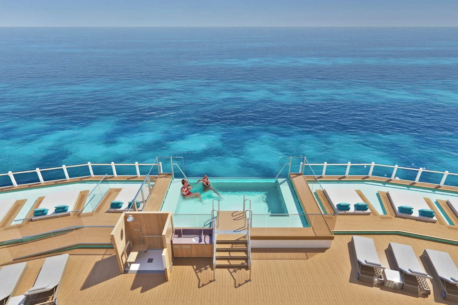  Zudem wird es insgesamt zwei Infinity Whirlpools auf dem Ocean Boulevard geben. ©Norwegian Cruise Line  