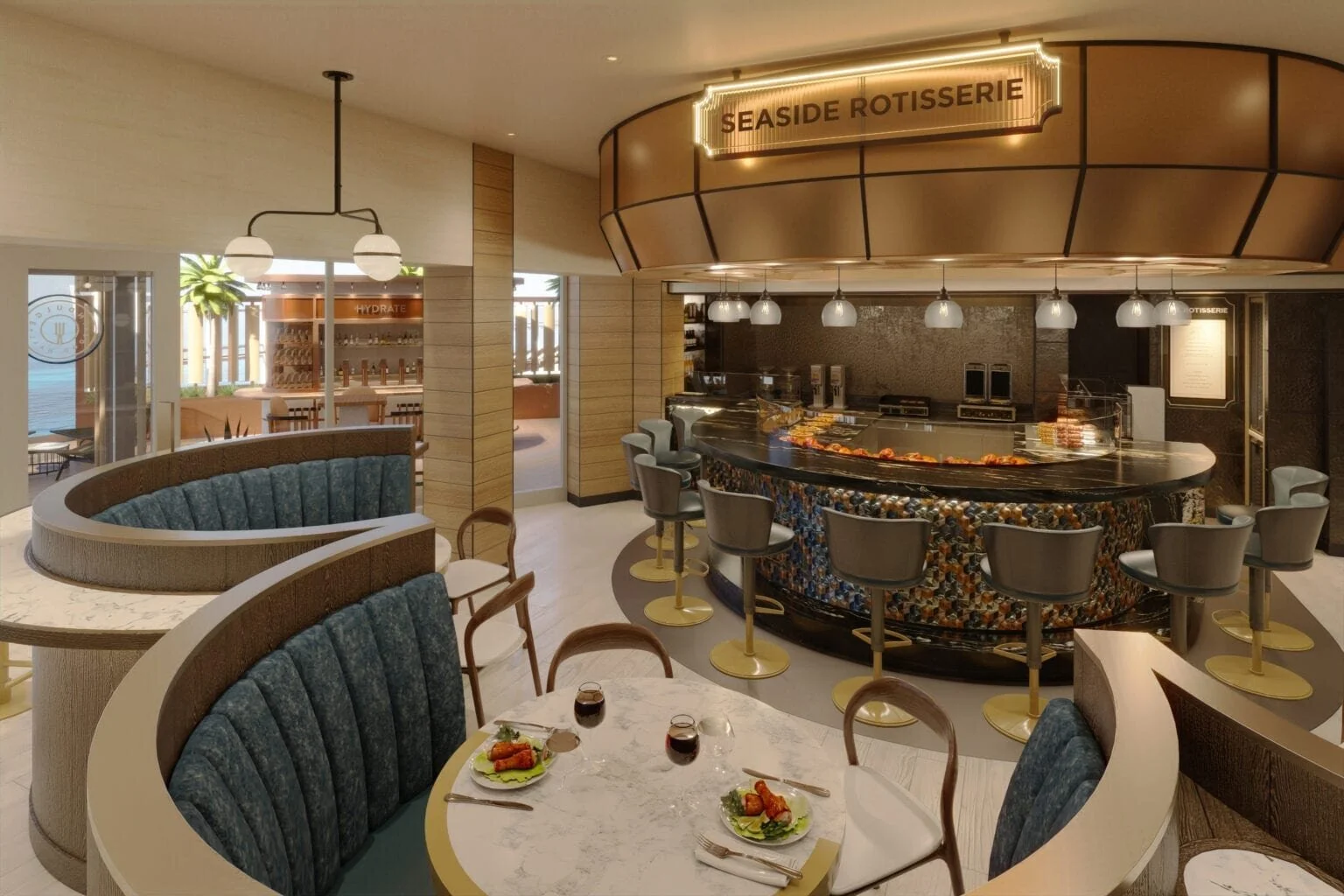  Das neue Seaside Rotisserie an Bord der Norwegian Prima ©Norwegian Cruise Line 