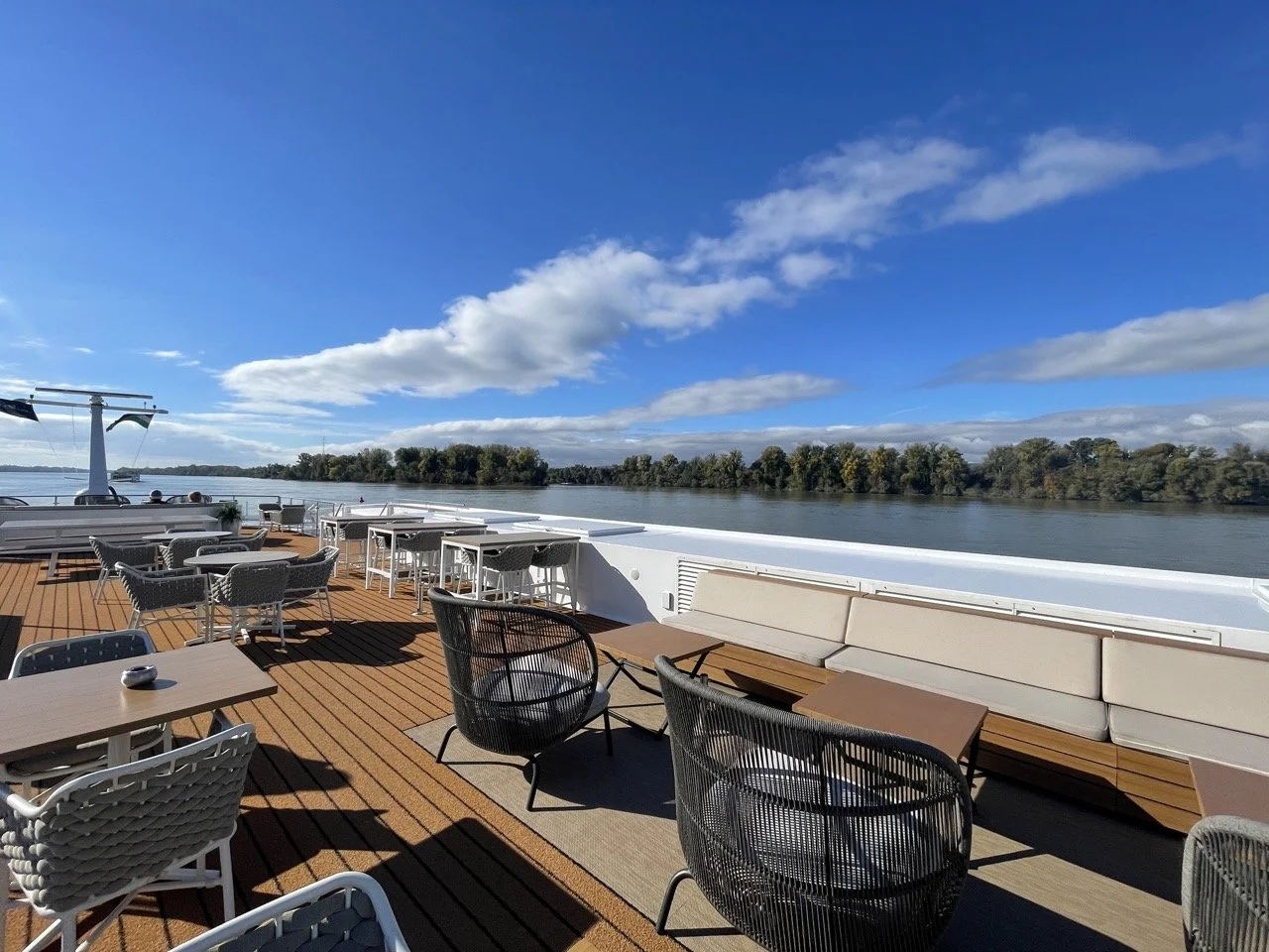 Das Sonnendeck der Amadeus Riva.