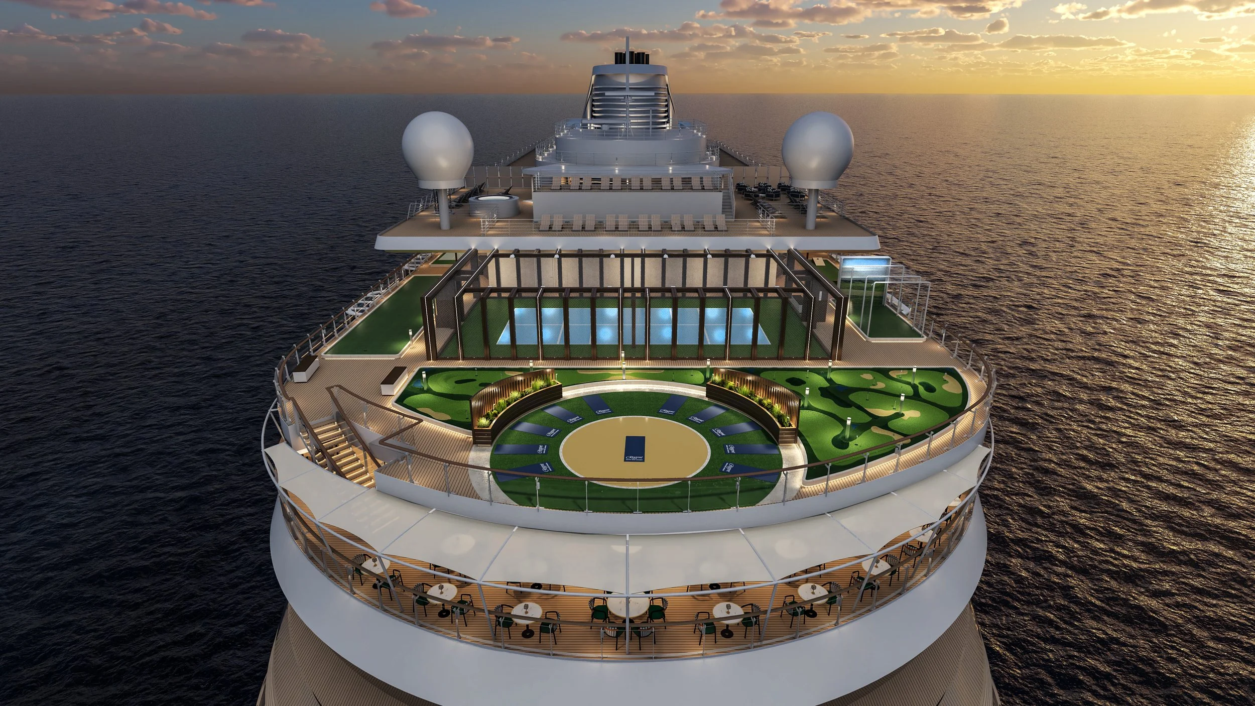 Das neue Sportdeck an Bord der Seven Seas Prestige