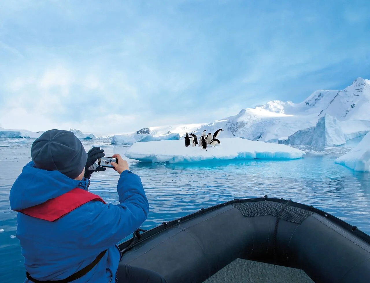 Expeditionsausflug an Bord der HANSEATIC Schiffe in der Antarktis