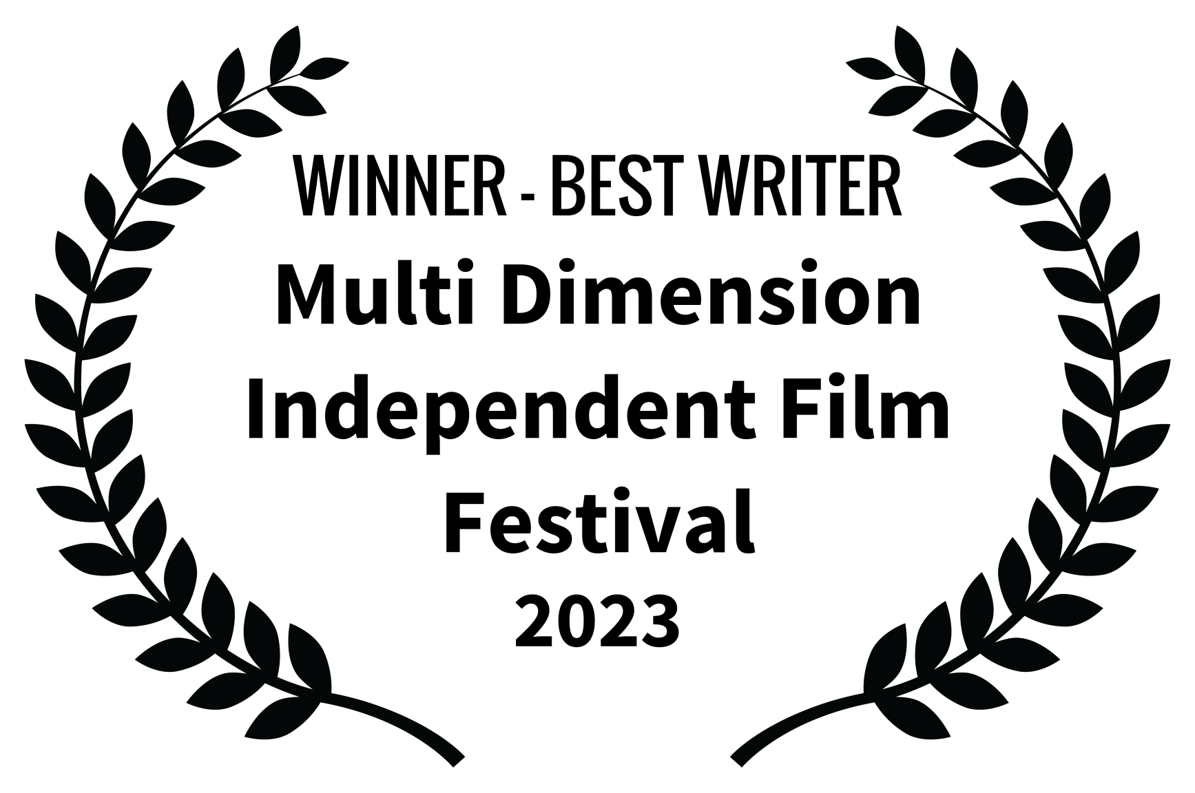 WINNER - BEST WRITER - Multi Dimension Independent Film Festival - 2023.png