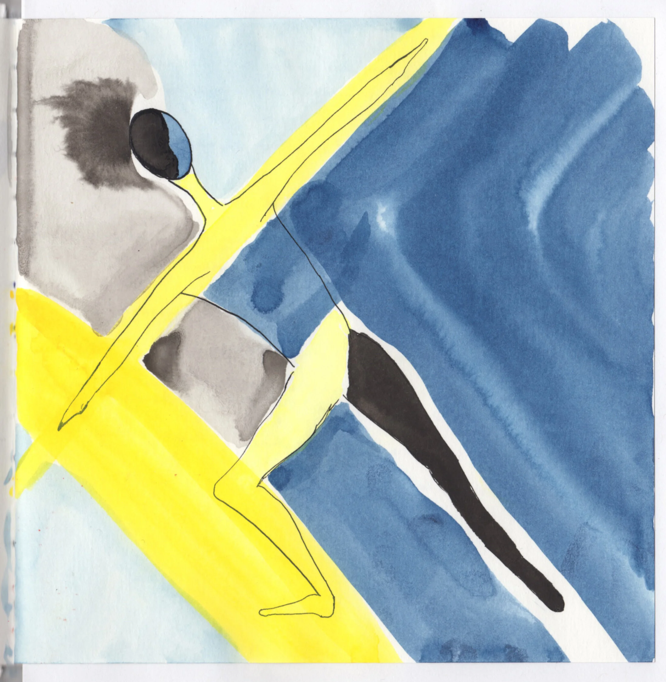 Beau Rhee, 2020.3.26 – Tilt, Ink & gouache on paper, 7x7 inches (18x18cm)
$1,150 (framed) $1,050 (unframed)