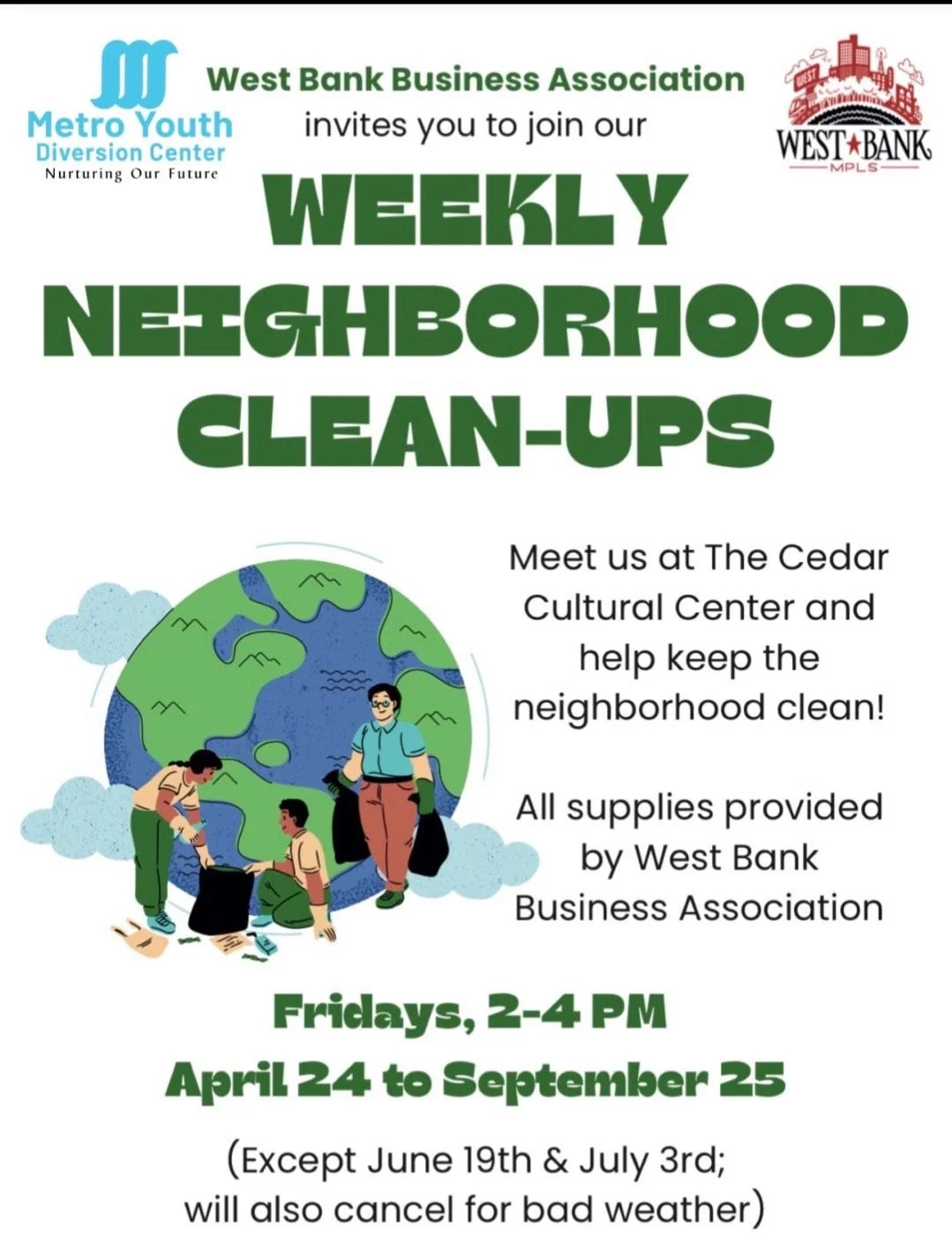 Weekly Neighborhood Clean-up 