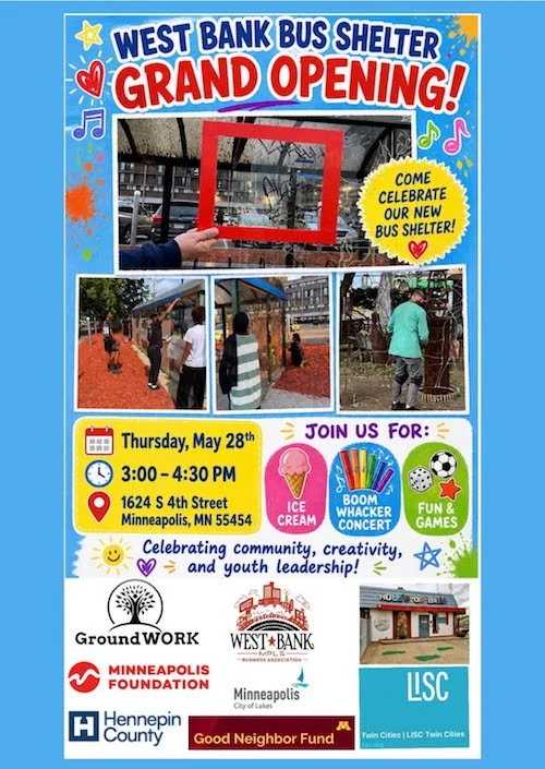 West Bank Bus Shelter Grand Opening!