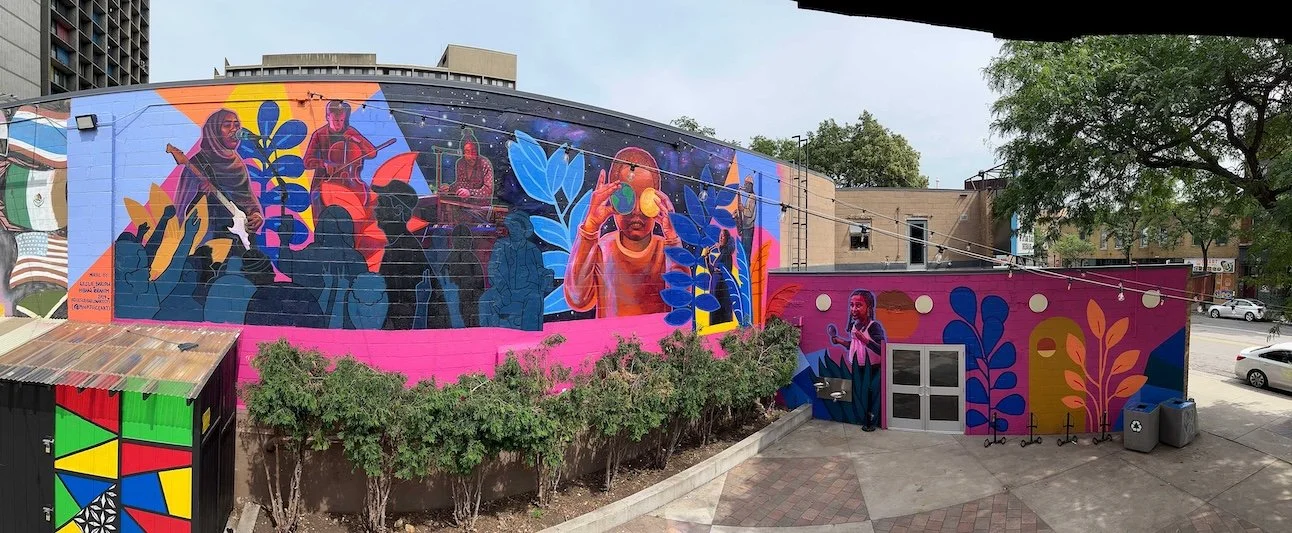 WBBA supported the Cedar Cultural Center mural project along with the Minneapolis Institute of Arts, and The Harlan Boss Foundation for the Arts.