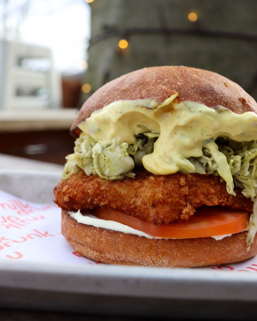 It's that time of year again - our annual fish sandwich special! 🐟 This year, we're serving the Fishy McFish. We take panko-fried true cod and top it off with curried tartar sauce, whipped garlic, tomato, and herbed slaw. We'll have this sandwich ar