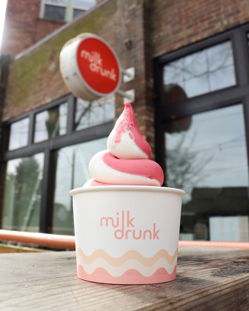 New month, new soft serve! Celebrate the changing of the seasons with our March seasonal soft serves

✨ Cardamom-Honey (dairy)
✨ Rhubarb-Lime (vegan)