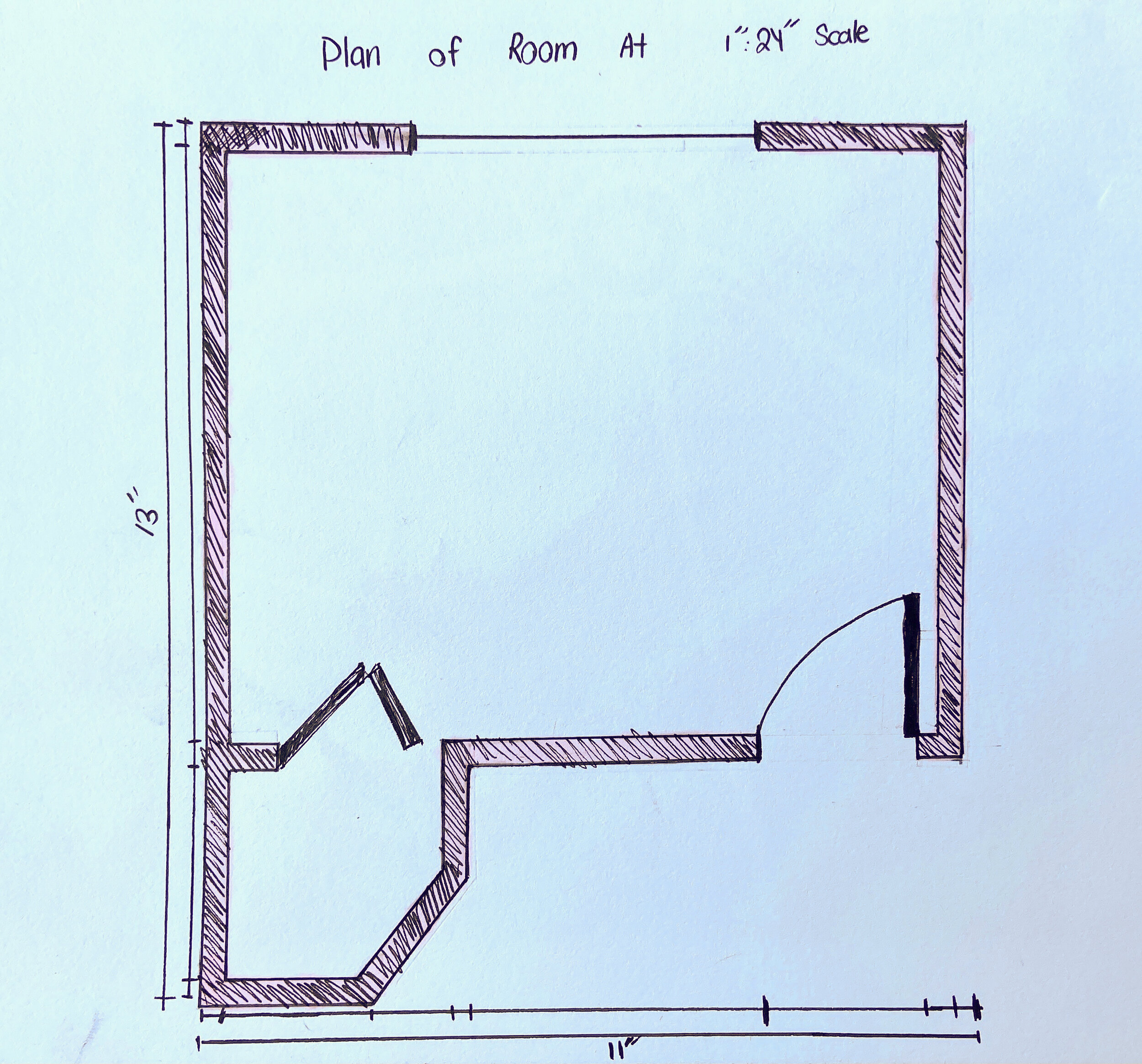 Scale Drawing of My Room- Plan / "Using tape measure to measure room and then create
a plan of your room."