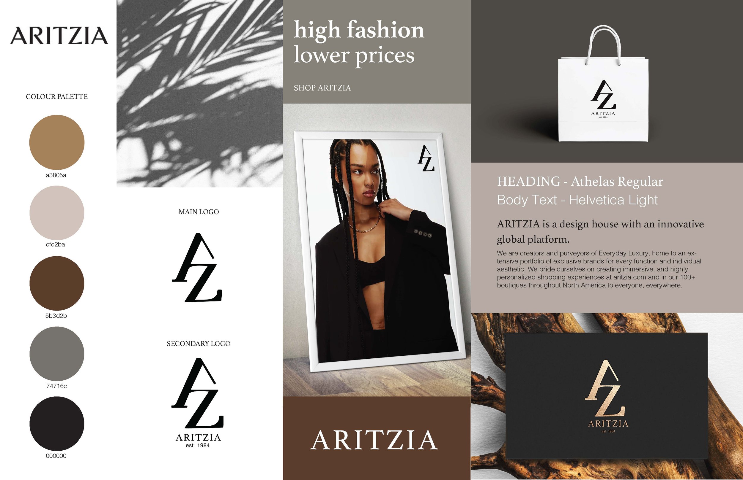 Group Project
Assignment: Local Brand Rebranding
Title: Aritzia branding