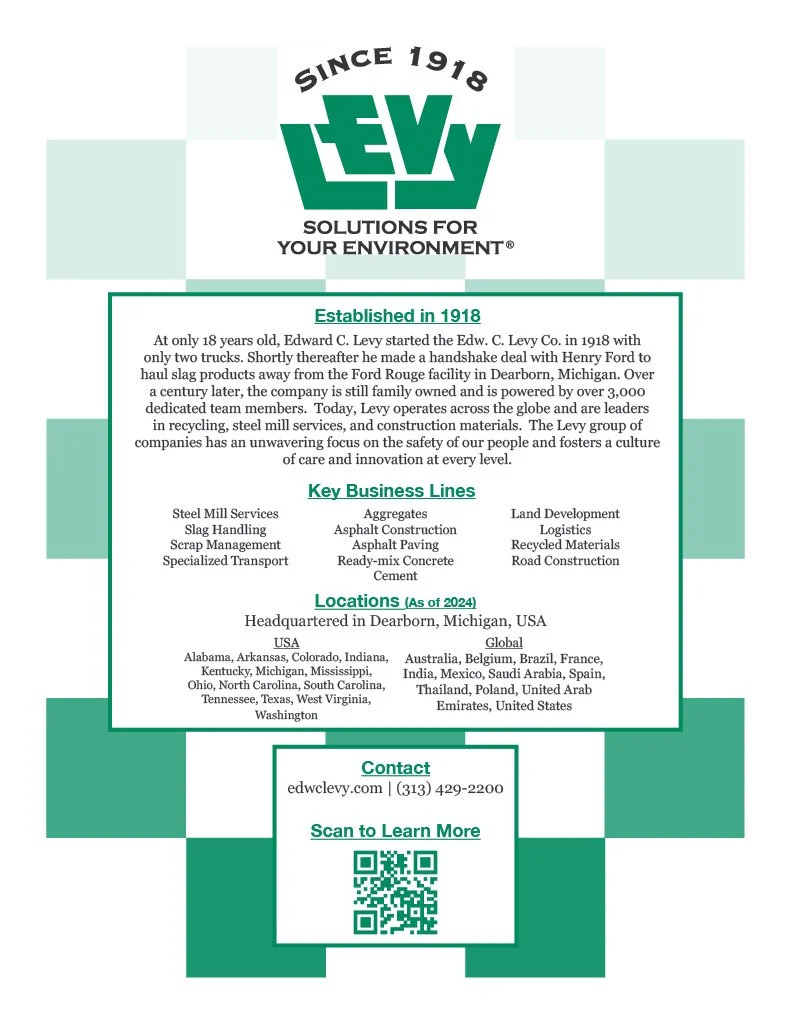 A business one page with text descriptions for a construction company based in the Detroit area.