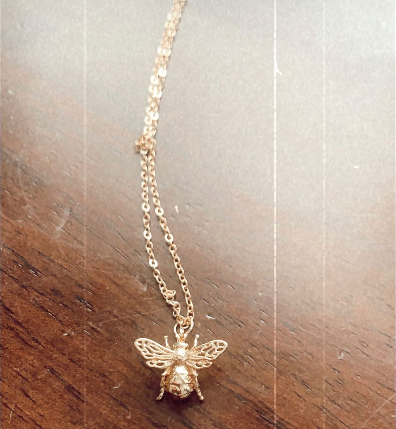 Hey 🍯 honey, this little 🐝 bee-autiful piece is now available! Link in bio to shop this necklace.