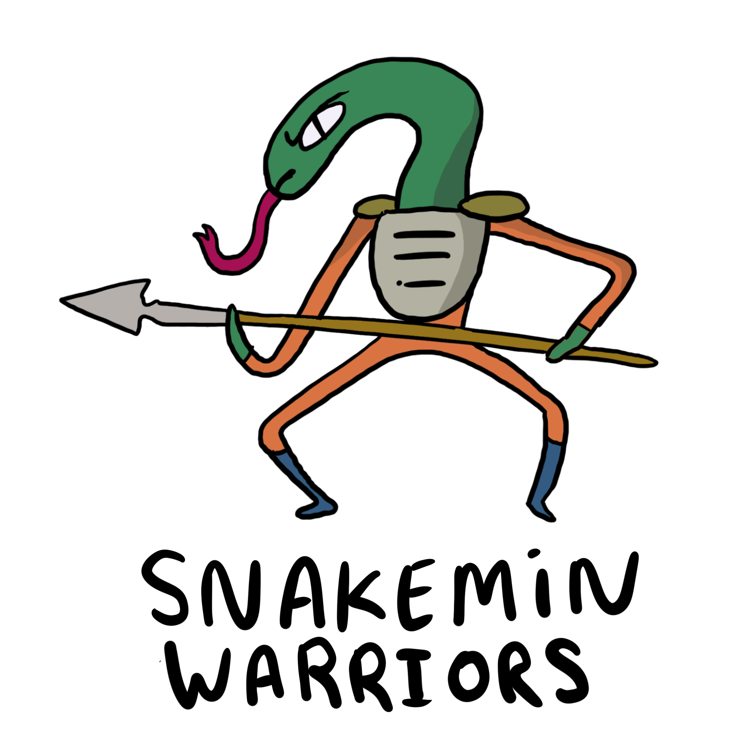 Snakemin Warriors are skilled fighters of the olden snake ways.  Since the fall of the Snake Clan, the Snakemin have mostly split up and serve now as hired mercenaries. Don't count out the Snakemin, they come from a strong warrior culture.