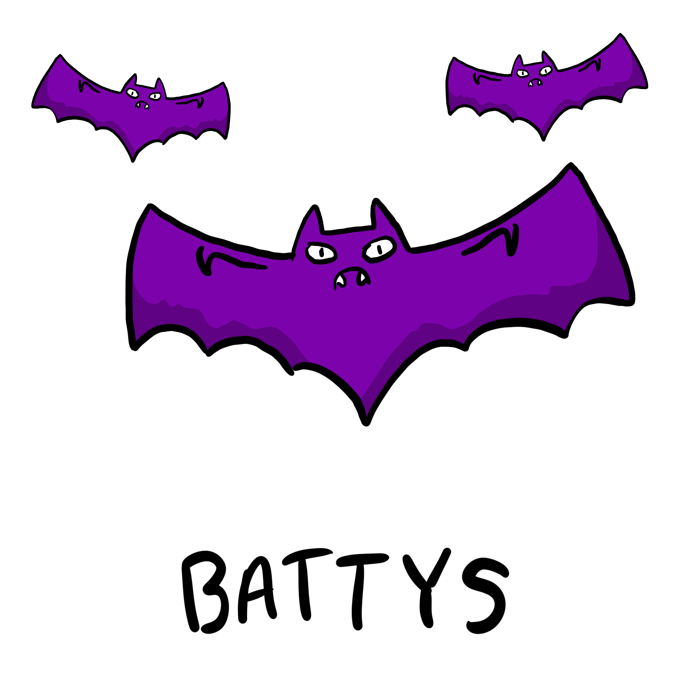 Battys are timid creatures that like to attack anything that disrupts them. They usually fly in groups. If you encounter them, make sure you have a way to reach them! You can even draw something to help!