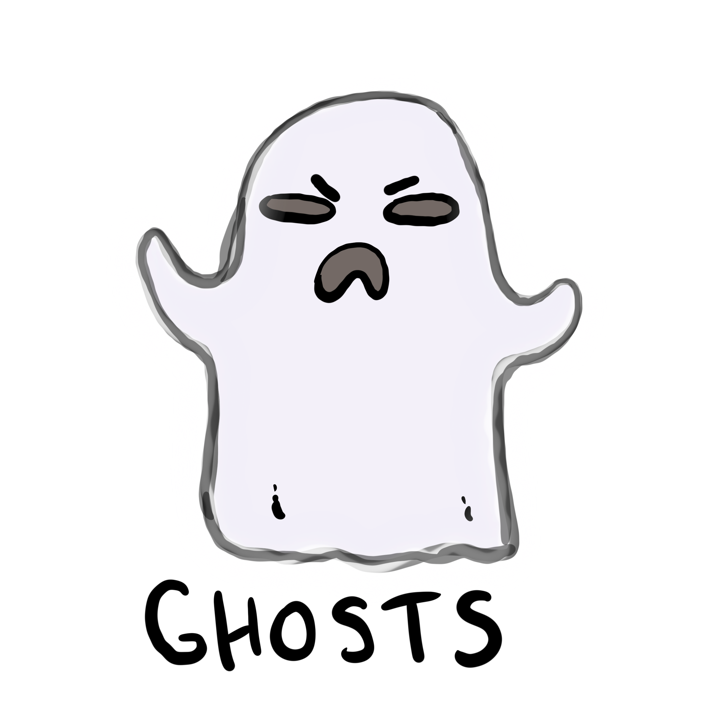 Ghosts are usually friendly or uninterested in harming others. However there are some ghosts that carry some darkness with them and those can be quite scary! When encountering a ghost, try to think of what items you have or what you could draw to fig