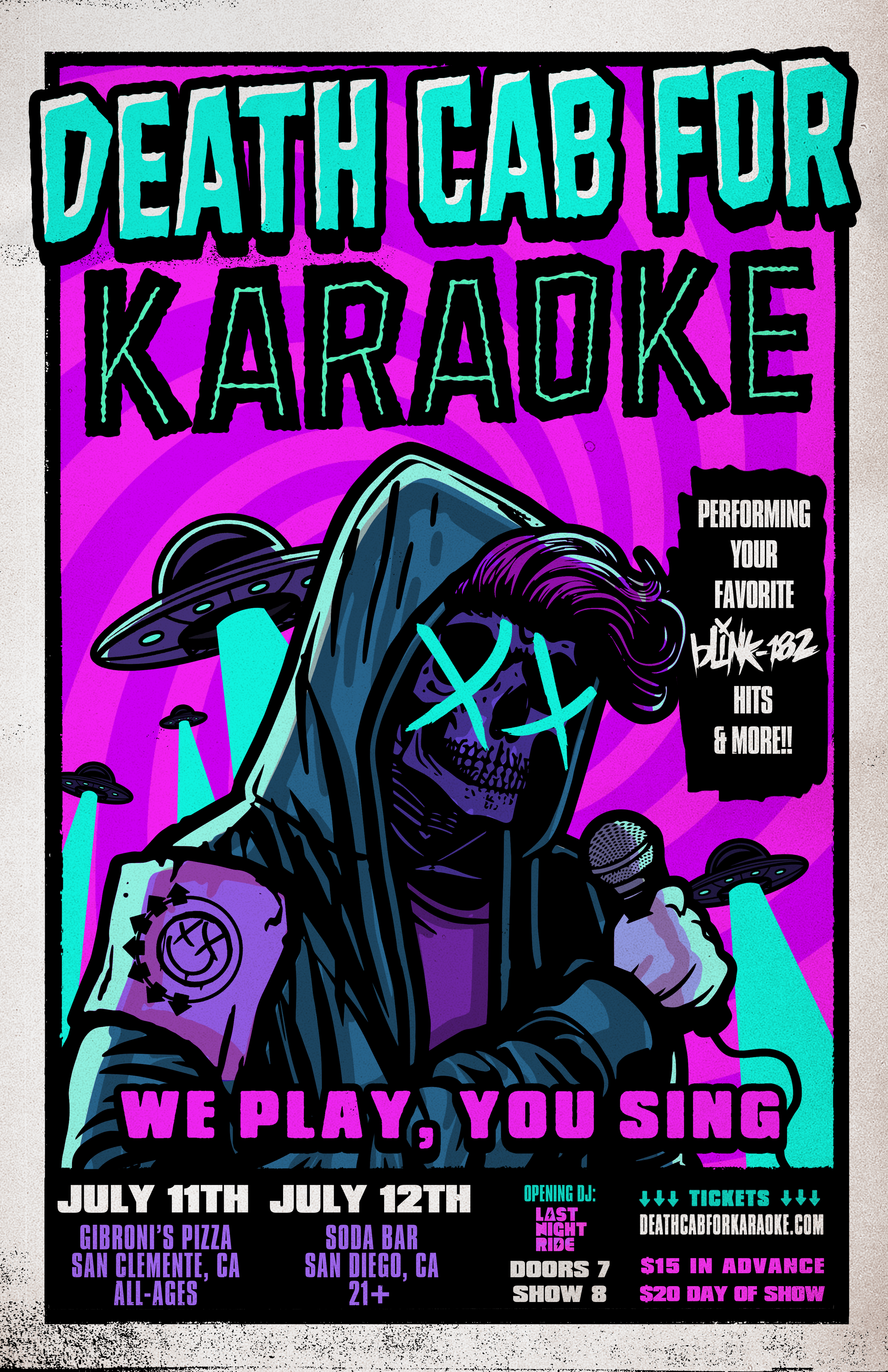 Live Band Karaoke: Death Cab for Karaoke Blink 182 Night!