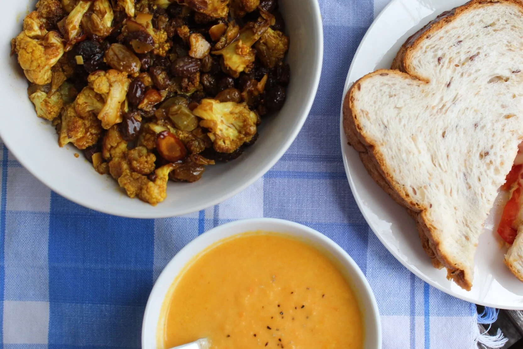 Lunch Trio ½ Sandwich, Soup, Salad — Breadwinner Cafe & Bakery Dunwoody