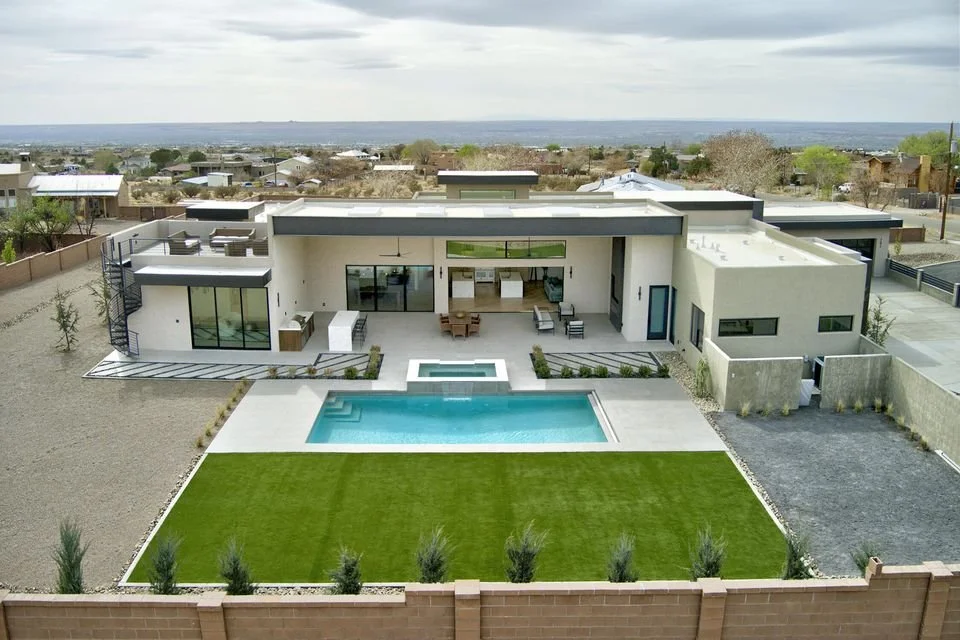 New construction home with pool in Albuquerque, New Mexico