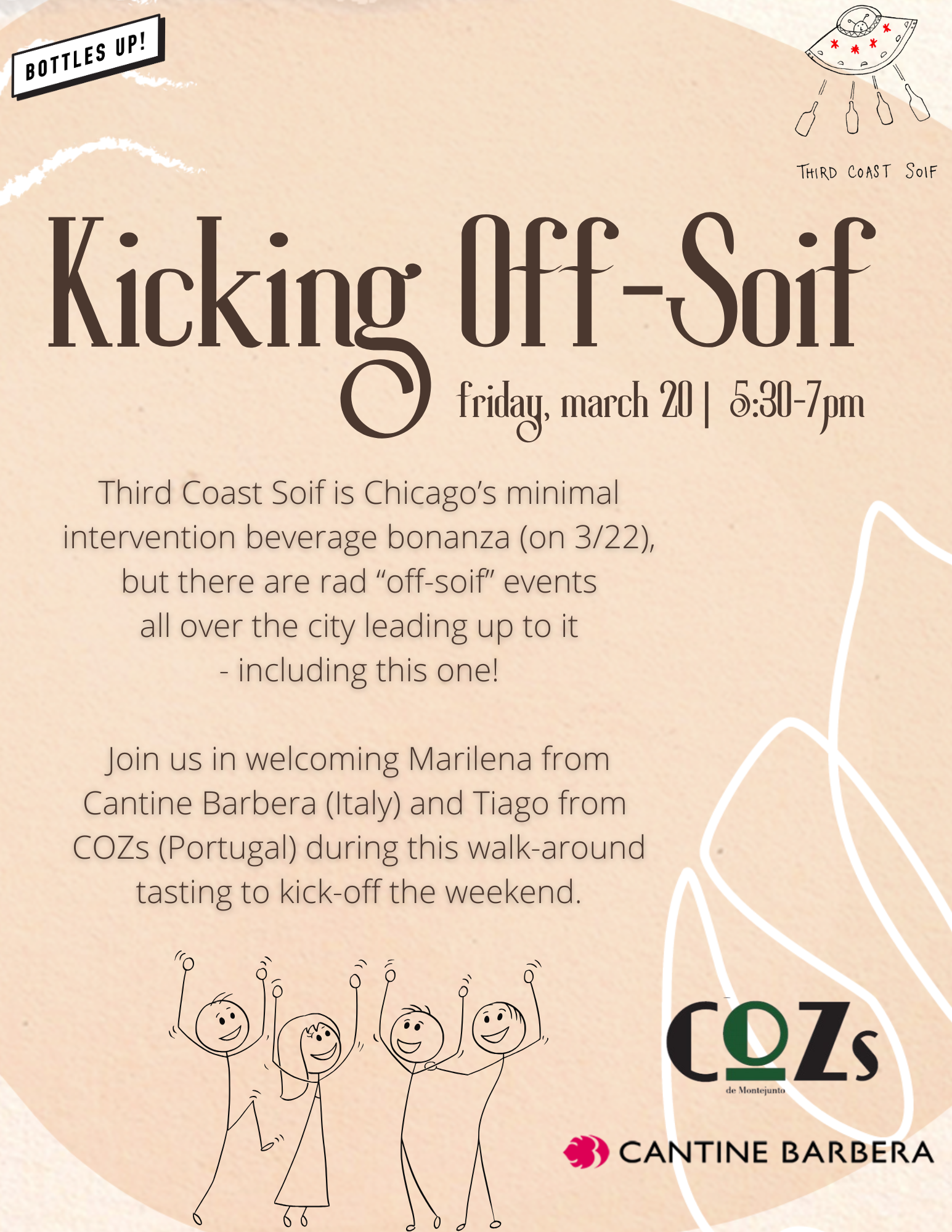 Kick Off Soif w/Cantine Barbera &amp; COZs @ Bottles Up!