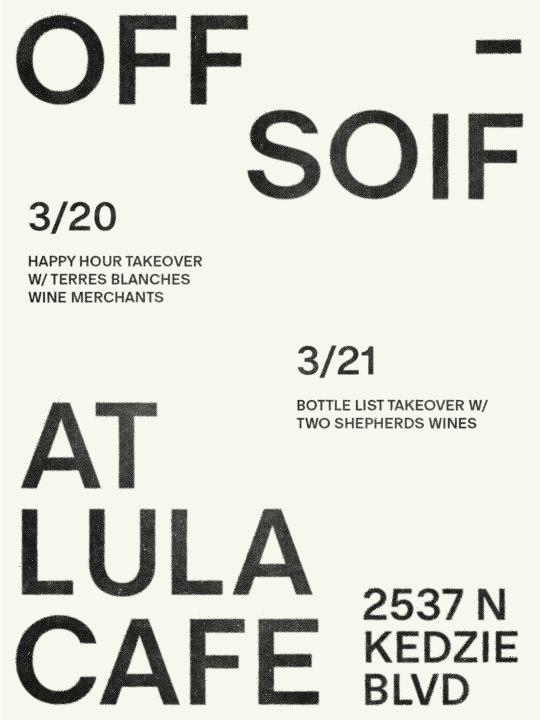 Happy Hour Takeover w/ Terres Blaches Wine Merchants @ Lula Cafe