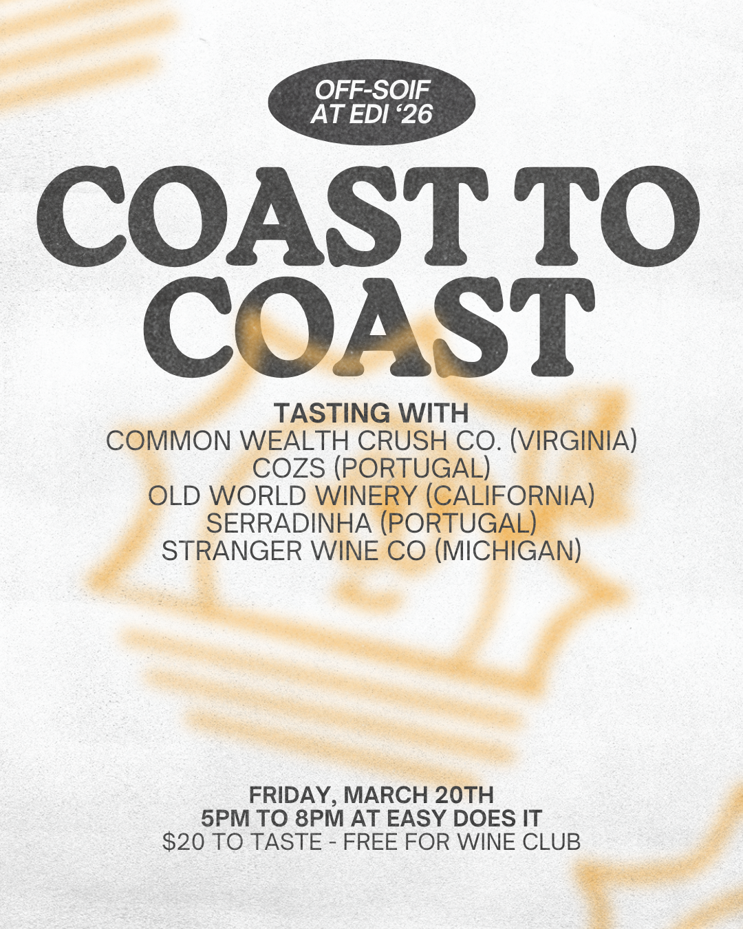 Coast to Coast tasting @ Easy Does It