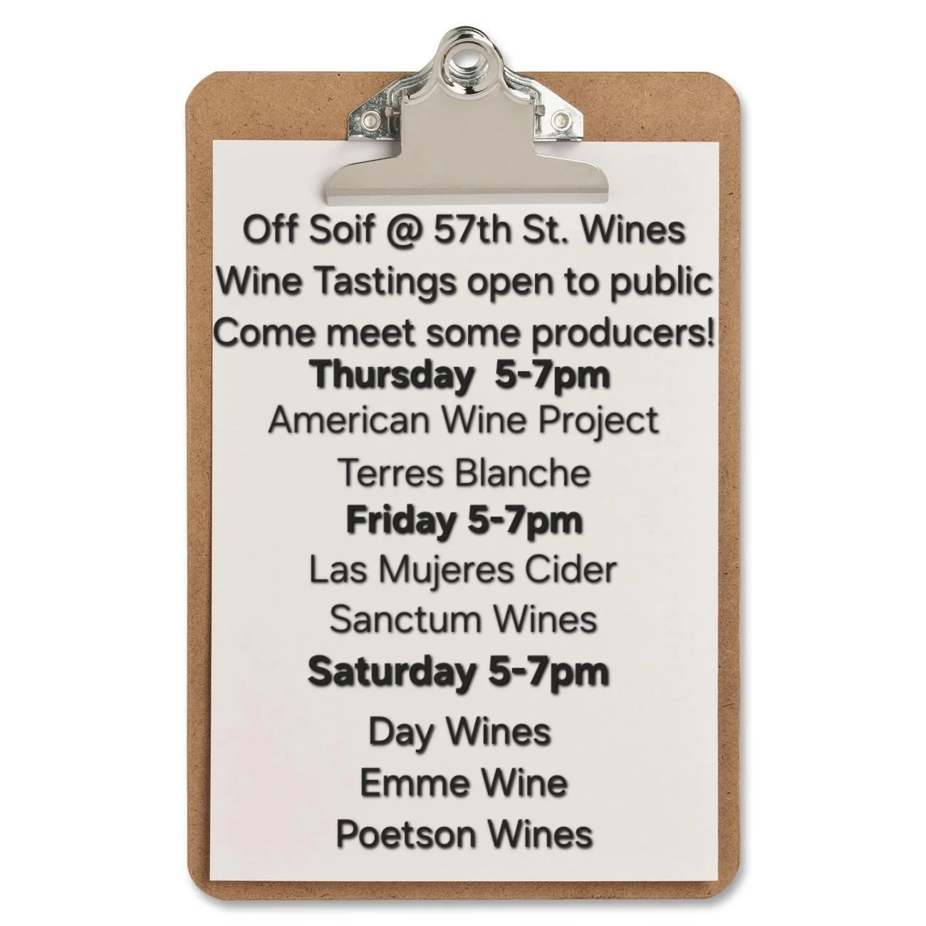 American Wine Project &amp; Terres Blanche Wine tasting @ 57th Street Wines