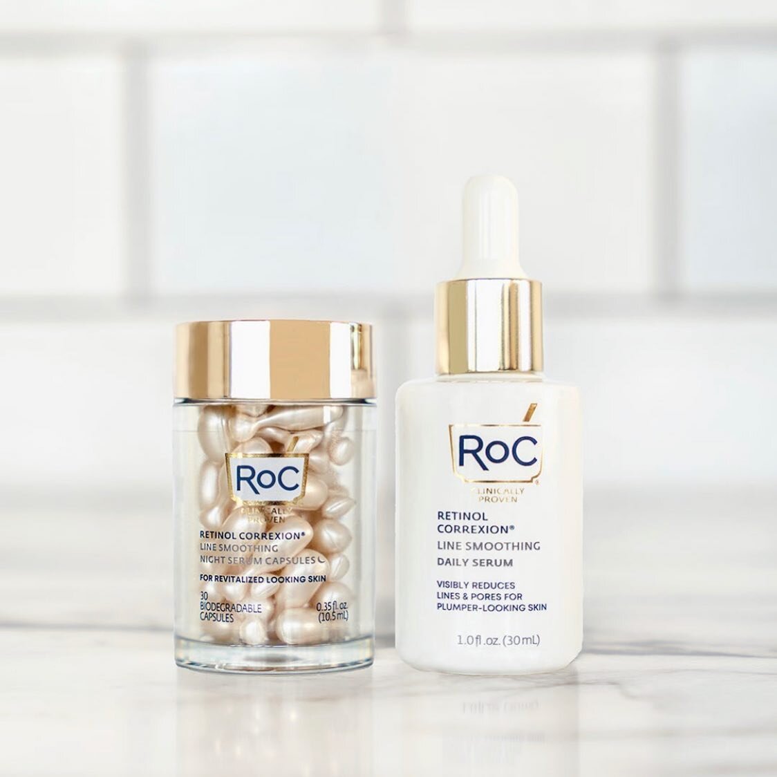 Introducing... your line-smoothing skin superheroes! 🦸&zwj;♀️

☀️ AM: use the retinol correxion line smoothing daily serum

🌙 PM: use the retinol correxion line smoothing night serum capsules

After using this dreamy duo for 4 weeks ~ skin will app