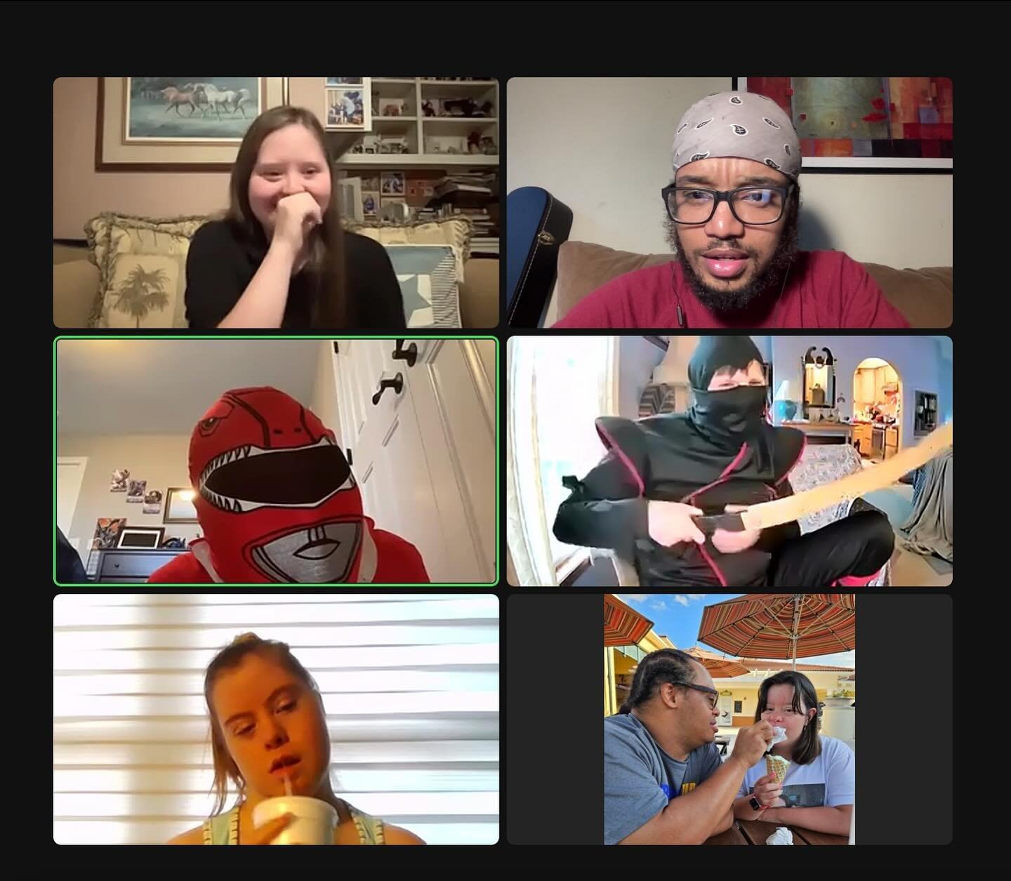 We had some super hero&rsquo;s show up yesterday in one of our Online Improv For All (IFA) Level 1 classes! 🦹🦸&zwj;♂️

It&rsquo;s always a fun time with Director De&rsquo;Vonte and Stagehand Hannah! ✨

Looking to try out some improvisation? Reach o