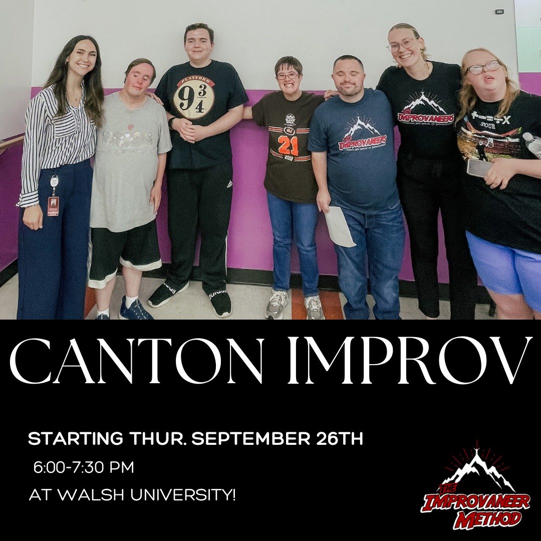 Our New North Canton Improv Class Starts NEXT Week!

Calling all abilities, ages 16+! Our new 10-week improv class at Walsh University in North Canton is coming up fast!

📍 Location: David Center Dance/Exercise Studio, 2020 East Maple Street | North