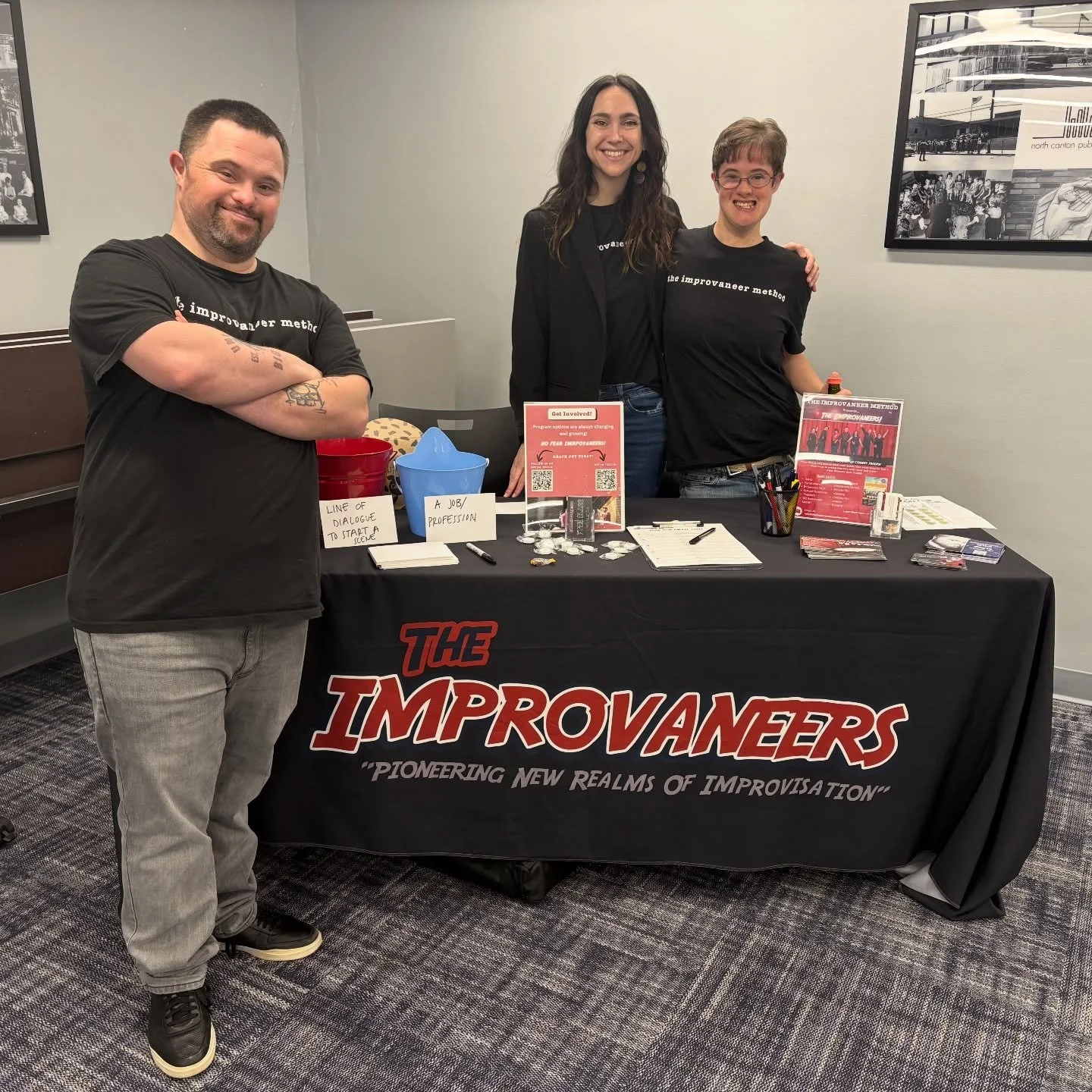 We had a fabulous time today at the @ncantonlibrary&rsquo;s Inclusion Fair! 

Director Bridget led the way, and organized a performance for the Improvaneers from the North Canton troupe! 
 
 She was joined by National Sales Director Nick Doyle, who a