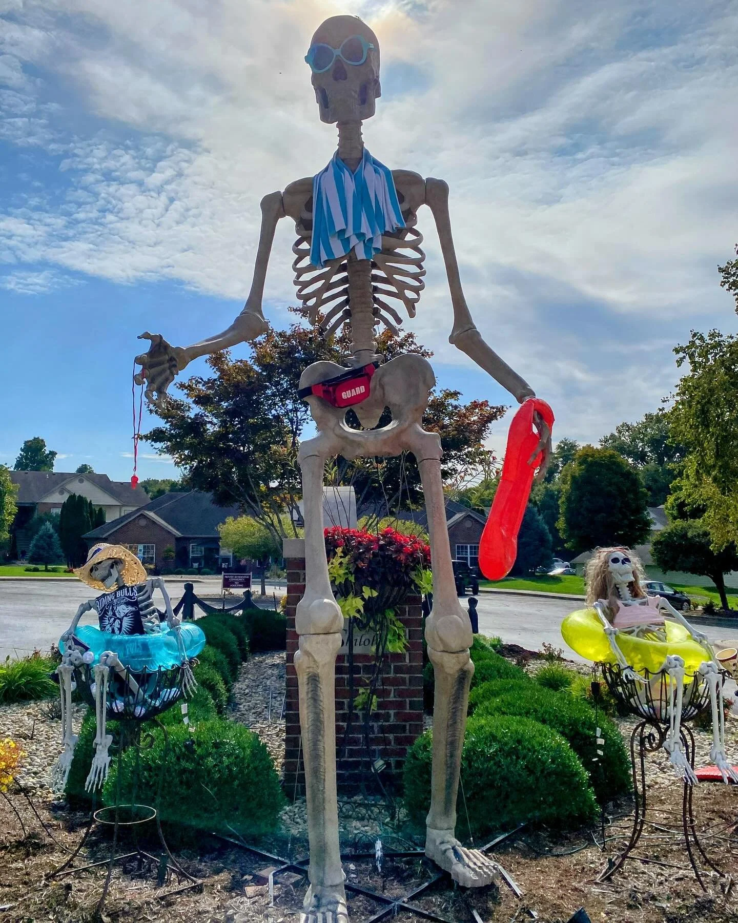 David HasSKELhoff. ☠️🏊🏻&zwj;♀️ #baywatch #giantskeleton